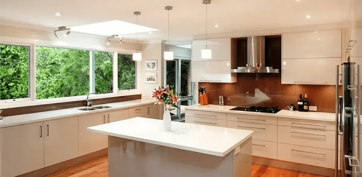 Kitchen cabinet refacing and remodel results in a modern kitchen in Charlotte, NC