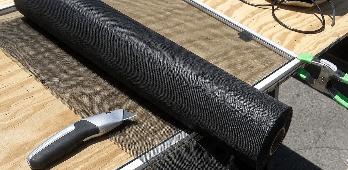 Window screen replacement materials and tools for screen repair in Charlotte, NC